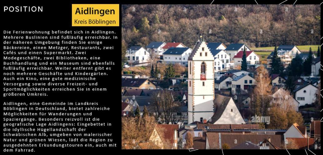 Stylisches Maybach Appartement Mit Terrasse Fuer 5 Personen, 5 Betten, Grosse Kochinsel, Homeoffice Mit 250Mbit Wlan Aidlingen Exterior foto